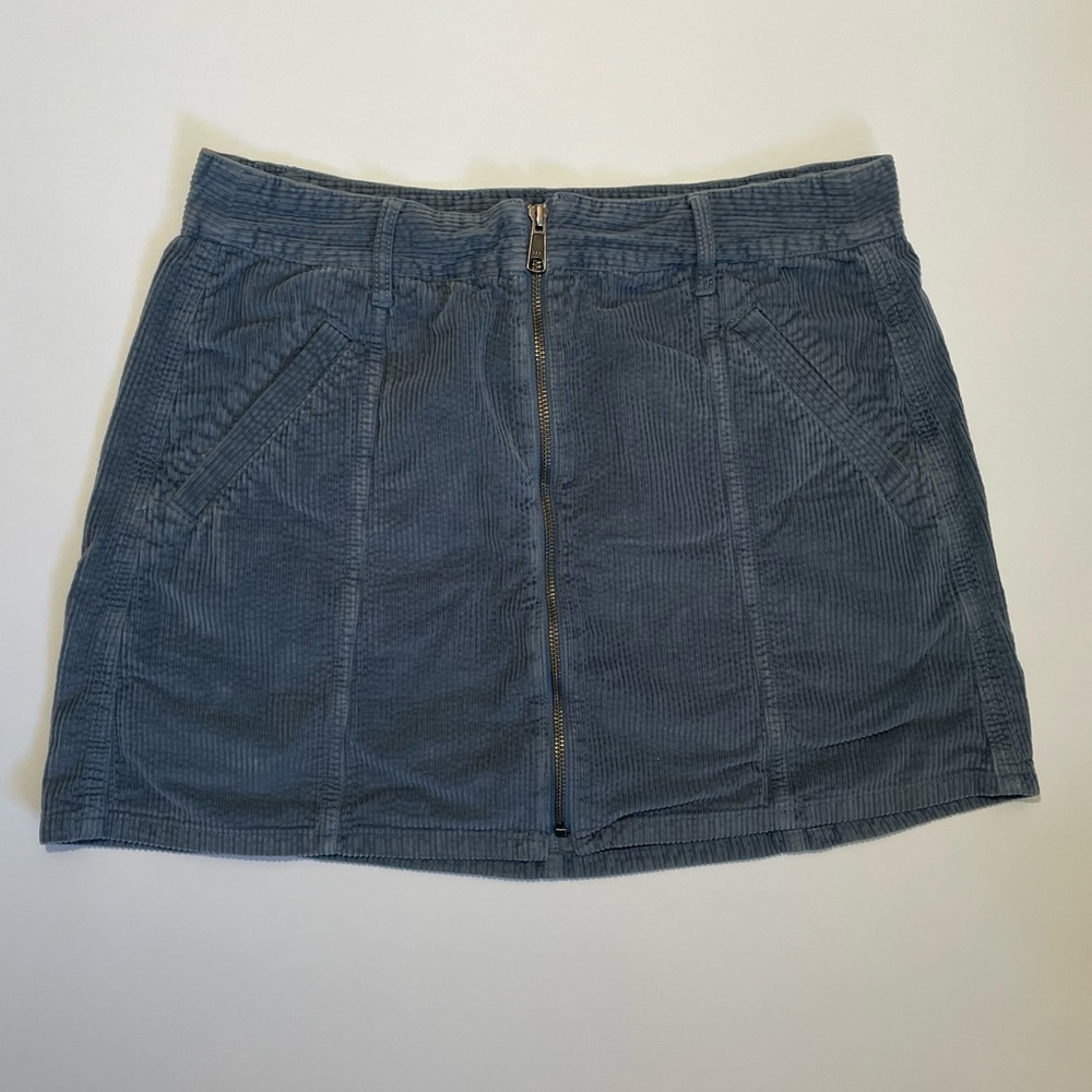 Blue/Gray Corduroy American Eagle Outfitters High Rise A-Line Skirt Size 12